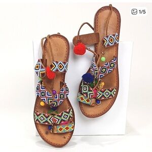 Chinese Laundry Colorful Beaded Sandals